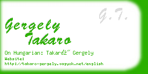 gergely takaro business card